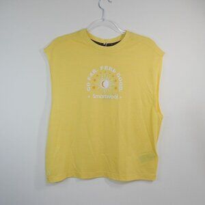 Smartwool Women's Active Muscle Tank Top Size S Canary Yellow Merino Blend NEW